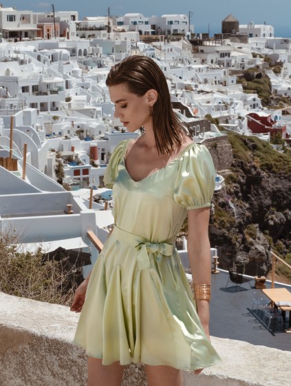 chicard satin short dress4